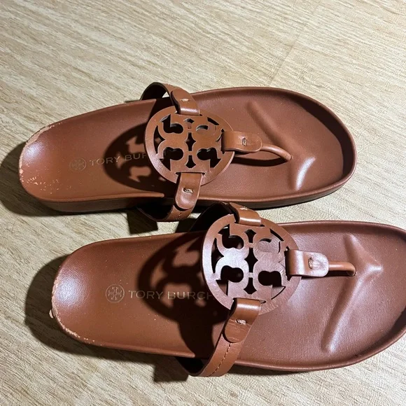 Tory Burch Miller Cloud Tan Sandals 7.5 - Picture 2 of 8